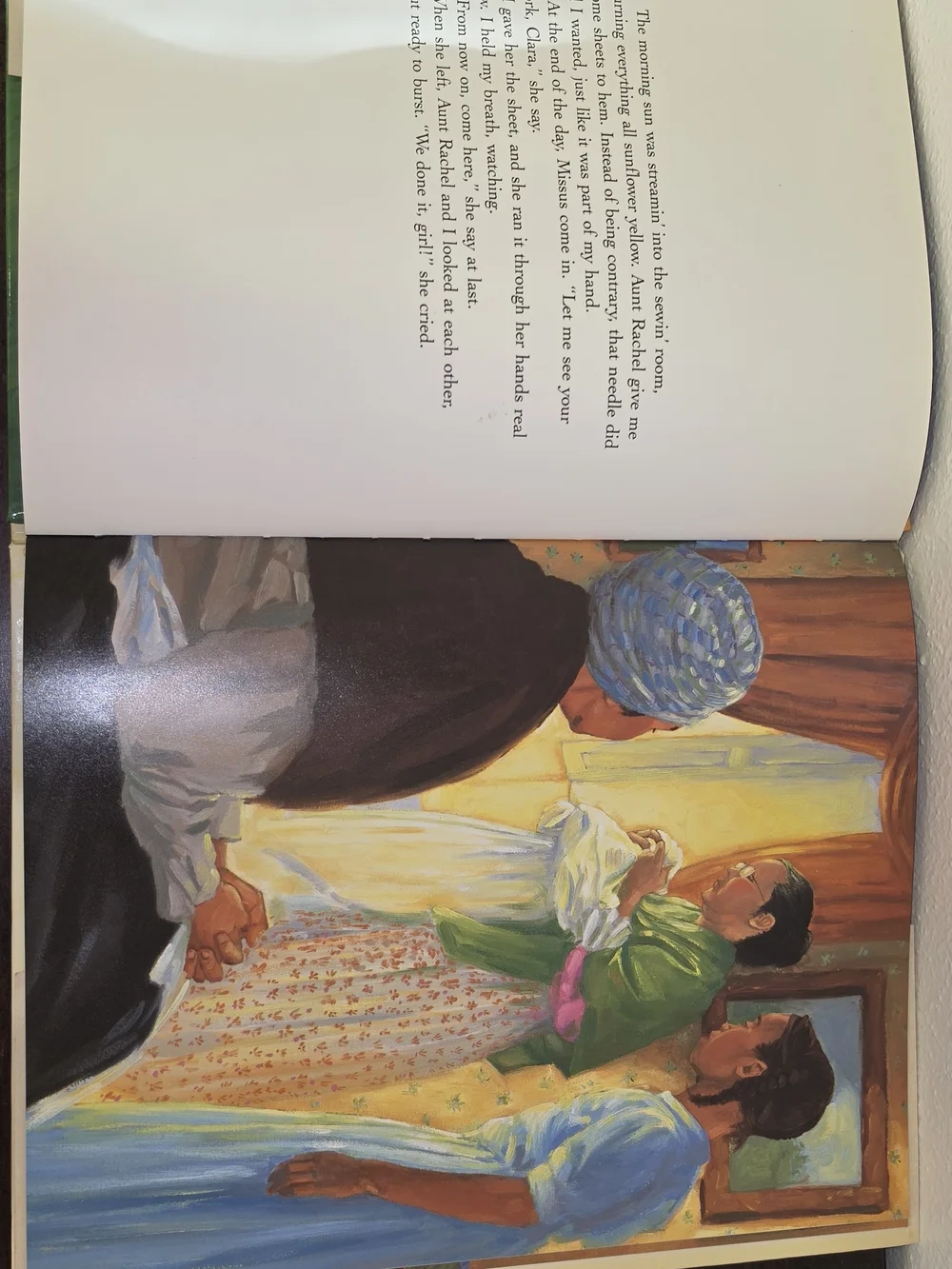 Sweet Clara and the Freedom Quilt Illustrated Book - Yellow & Green Cover
